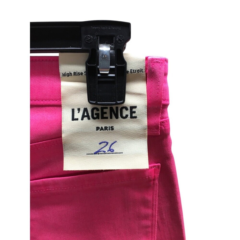L'AGENCE Women's Skinny Jeans in Hot Pink - Picture 7 of 9